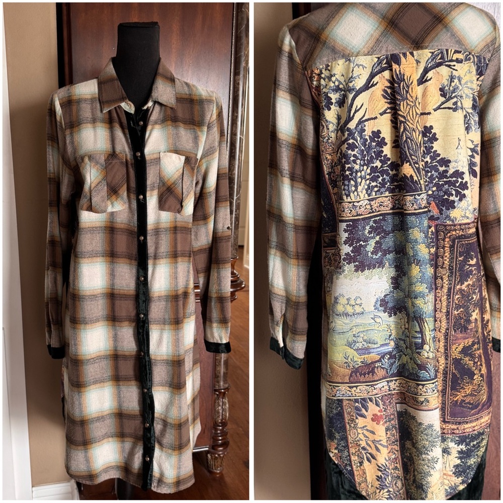 Soft Surroundings Enchanted‎ Plaid Tunic Dress